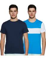 Symbol Men's Regular Fit T-Shirt (Size S, Pack of 2) @208