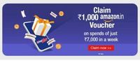 Live - PayZapp Get Rs.1,000 Amazon Voucher on spending Rs. 7,000