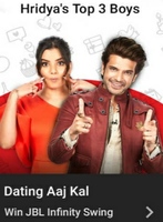 Dating Aaj Kal E10.2 Hridya's Top 3 Boys Win JBL Infinity Swing 1 winner, GVs and SCs