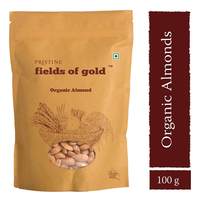 PRISTINE Organics Fields of Gold Organic Almonds Pouch, 100g (Pack of 2)
