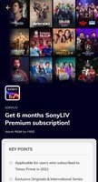 6 Months Sony Liv subscription free for timesprime users 