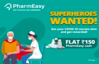 Get Free Rs 150 Pharmeasy Cash with Covid-19 Vaccine Shot