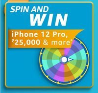 Amazon SPIN AND WIN iPhone 12 Pro, ₹25,000 & more