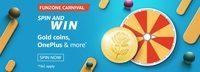 Amazon FUNZONE CARNIVAL SPIN AND WIN Gold coins, OnePlus & more