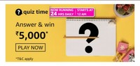 Amazon Quiz Answers for 19th Mar'21 – Win Rs. 5,000 Amazon Pay Balance : 10 Winners