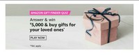 Amazon Gift Finder Quiz - Rs. 5,000 Amazon Pay Balance : 5 Winners