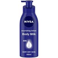 NIVEA Body Lotion for Very Dry Skin, Nourishing Body Milk with 2x Almond Oil, For Men & Women, 400 ml