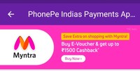 Phonepe Myntra : Get 15-1500 on Myntra Gift Card Using phonepe Min 250