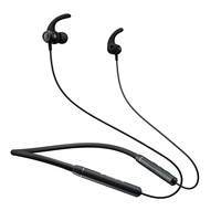 Ambrane BassBand Lite Bluetooth Neckband Earphones, Defined Audio with 6h Playtime, in-Line Mic for Calling, Secure Fit, Lightweight and Flexible Neckband, Multifunctional Controller (Black)