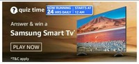 Amazon Quiz Answers for 21st Mar'21 – Win a Samsung Smart TV : 1 Winner