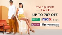 Style at Home Sale upto 70% off + Earn 10X EDGE REWARD Points with Axis Credit/Debit Cards