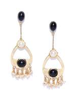  ZAVERI PEARLS Ethnic Drop Earrings for Women (Golden) (ZPFK8367) flat 94% off price ₹ 92 only
