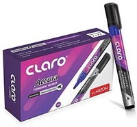 Claro By Milton Permanent Marker Pen, Pack of 10, Blue Ink

