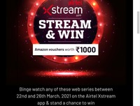 earn 1000 amazon gv on airtel xtreme 