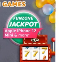Amazon Funzone Holi Jackpot win Apple iPhone 12 mini and more
