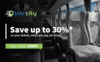 Save 30% on your Bus tickets, on your 1st Simpl transaction on Intrcity
