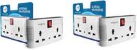 Wipro 4 Way Multiplug Three Pin Plug (White) - Pack of 2  (White)
