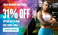 My Protien Holi Sale Flat 31% Off + 4 Free Gift discount On Protien , bcaa , Gainers , Clothing And Many more