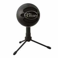 Blue Snowball iCE USB Mic for Recording and Streaming on PC and Mac, Cardioid Condenser Capsule, Adjustable Stand, Plug and Play – Black

