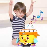 Popsugar Popsugar Musical Multifunctional DJ Dancing Drum with Learning for Baby & Toddler, Yellow