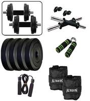 AURION RWA1-8 Dumbbells Set with 8 kg, Ankle Weight(1 kg x 2) Gym Accessories