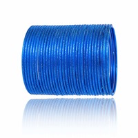 SANARA Glitter Work Glossy 32 Pcs Plain Bangles for Women & Girls