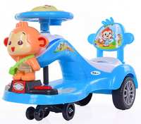 Toy House Twist and Ride Monkey Swing Car for Kids (2.5 to 6 YRS ), Blue