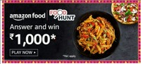Amazon Food Hunt Quiz - Answer and win 1000 | March-31st Answers | 5Winners