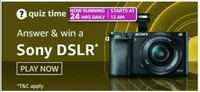 Amazon Quiz Answers for 31st Mar'21 – Win Sony DSLR camera : 1 Winner