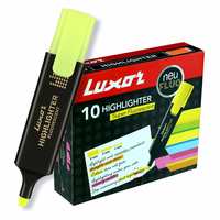 Luxor 1851 Highlighter - Yellow - Box of 10