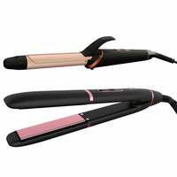 Havells HC4055 Hair Straightener and Curler Combo, Straightens and Curls, Suitable for All Hair Types and Chrome) (Black)