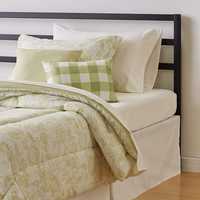 AmazonBasics 8-Piece Comforter Bedding Set, Twin / Twin XL, Green Vintage Floral, Microfiber, Ultra-Soft