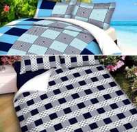 Double Bedsheets with Pillow Covers (pack of 2) + extra 15rs discount on prepaid order