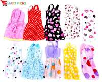 Smart Picks Handmade Party Dress Fashion Clothes for Doll Play House,Multi Color (10 Pieces)