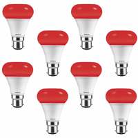 Havells LED Rojo 7W B22 Bulb (Red, Pack of 8)