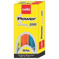 [LD]: Cello Power Line Highlighter - Pack of 10 (Multicolor)
