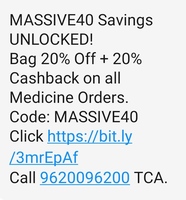 Medlife - 20%off + 20%cashback