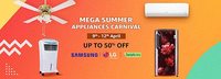 [Last Day] Mega summer appliance carnival- Upto 50% off + 10% instant discount on BOB Credit Card & Credit EMI Transactions