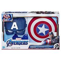 Marvel Avengers Captain America Role-Play Set (Captain America Mask and Magnetic Shield Toy for Role Play)