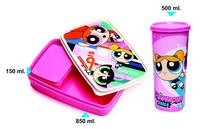 Signoraware Easy Lunch Box (Power Puff Girls) Tumbler_Power Puff Girls,150ml+850ml & 500ml Tumbler, Set of 3, Pink

