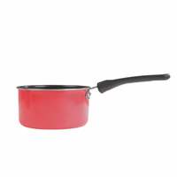 Wonderchef Little Samson Steel Sauce Pan-13cm, 0.85L, 1mm, Red

