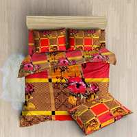 Engunias™ Prime Collection Polycotton144 TC Premium Double Sized bedsheet with 2 Free Maching Pillow Covers(90 * 90) Inch Color- Purple Design-Floral upto 80% off