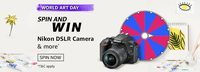 Amazon WORLD ART DAY SPIN AND WIN Nikon DSLR Camera & more