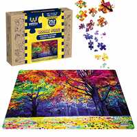 Webby Colourful Autumn Forest Painting Wooden Jigsaw Puzzle, 252 Pieces