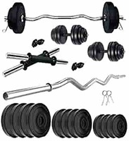 Kore PVC 20-50 Kg Home Gym Set with One 3 Feet Curl and One Pair Dumbbell Rods