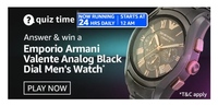 Amazon Quiz Answers for 16th Apr'21 – Win a Emporio Armani Watch : 1 Winner