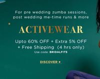 Zivame Activewear Flash Sale - Up to 60% Off + Extra 5% Off + Free Shipping [ 4 Hours Only ]
