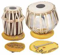 Musical Indian Tabla Set Double Strap Vaddi Musical Instrument Bag Cusion Cover (Metal) @ 1355