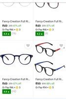 spectacle frames with 0 power lens start @ 49