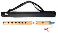 JUAREZ Bansi 14 inch Flute Bansuri, Kanha Murli B Scale, Indian Assamese Premium Bamboo with Case